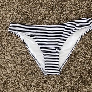 Navy striped bikini bottom